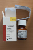 کپسول تمودال ۲۰ میلی گرم ۵ عددی MSD ترکیه اصلی